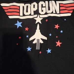 MAD Engine Black Top Gun Tee with Red and Blue Stars